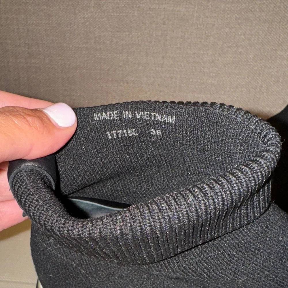 Prada Women's Black and White Sock Sneakers - Picture 5 of 6